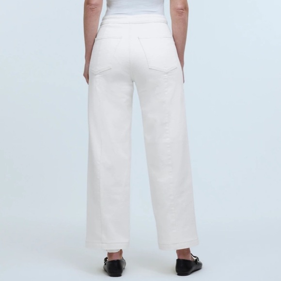 Madewell The Curvy Emmett Wide-Leg Jean in Tile White: Welt Pocket Edition - Picture 4 of 7